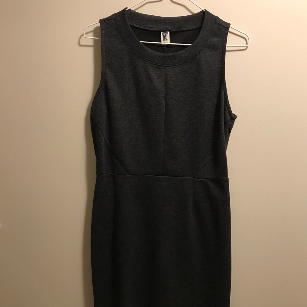 Charcoal grey work dress